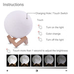 Charger l'image dans la visionneuse de galerie,SPACELED | 3D Moon Lamp Print