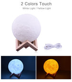Charger l'image dans la visionneuse de galerie,SPACELED | 3D Moon Lamp Print