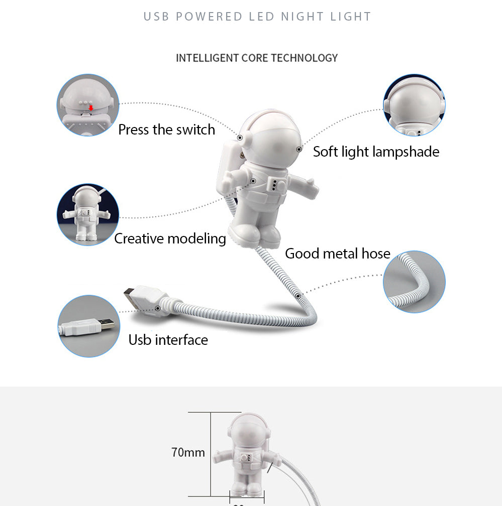 SPACELED | Astronaut USB Table Lamp