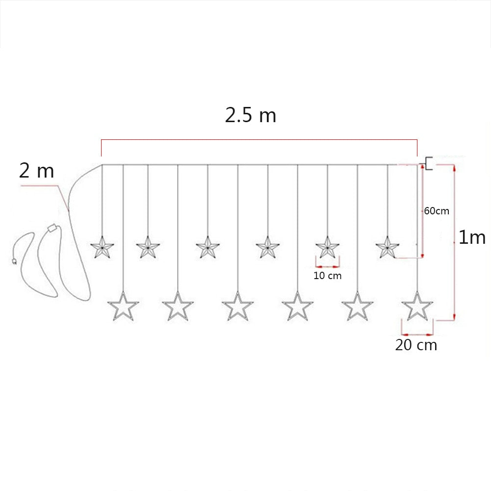 SPACELED Romantic Star String