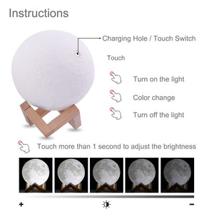 SPACELED | 3D Moon Lamp Print