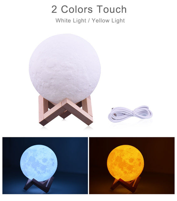 SPACELED | 3D Moon Lamp Print