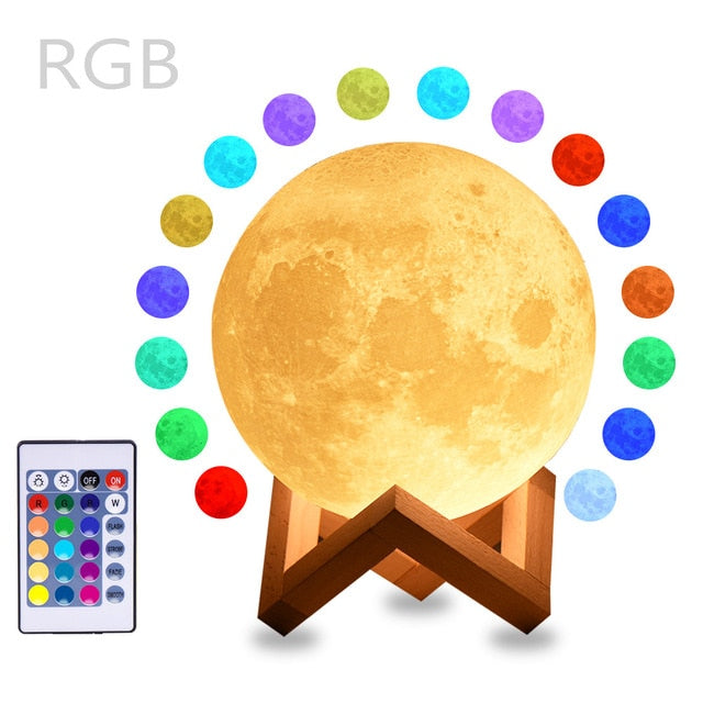 SPACELED | 3D Moon Lamp Print