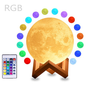 SPACELED | 3D Moon Lamp Print